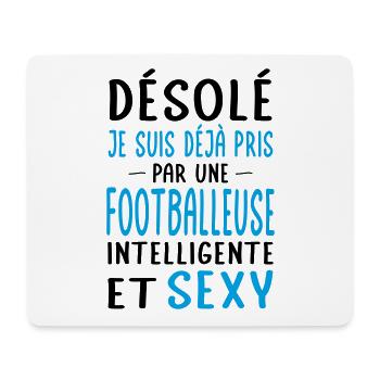 Désolé déjà pris par une footballeuse sexy - Tapis de souris (format paysage) - blanc - Devant