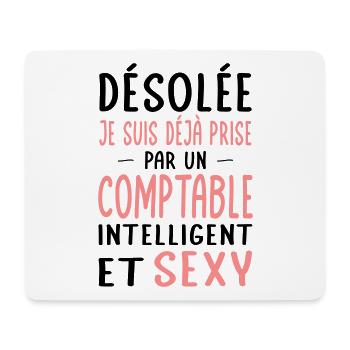 Désolée déjà prise par un comptable sexy - Tapis de souris (format paysage) - blanc - Devant
