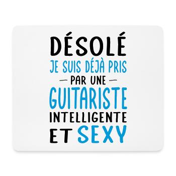 Désolé déjà pris par une guitariste sexy - Tapis de souris (format paysage) - blanc - Devant