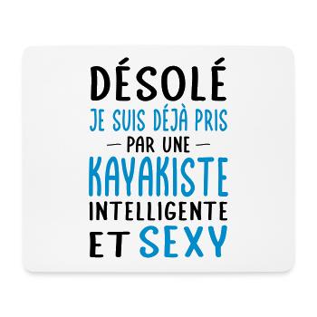 Désolé déjà pris par une kayakiste sexy - Tapis de souris (format paysage) - blanc - Devant