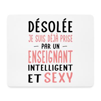 Désolée déjà prise par un enseignant sexy - Tapis de souris (format paysage) - blanc - Devant