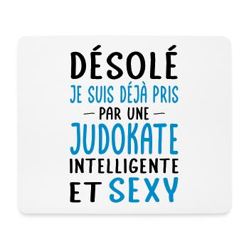 Désolé déjà pris par une judokate sexy - Tapis de souris (format paysage) - blanc - Devant