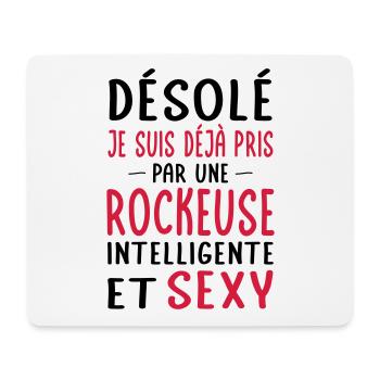 Désolé déjà pris par une rockeuse sexy - Tapis de souris (format paysage) - blanc - Devant