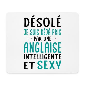 Désolé déjà pris par une Anglaise sexy - Tapis de souris (format paysage) - blanc - Devant