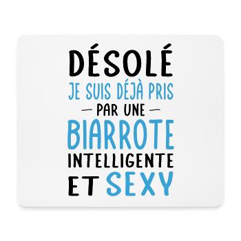 Désolé déjà pris par une Biarrote sexy - Tapis de souris (format paysage) - blanc - Devant