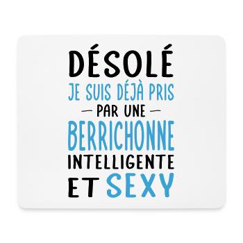 Désolé déjà pris par une Berrichonne sexy - Tapis de souris (format paysage) - blanc - Devant