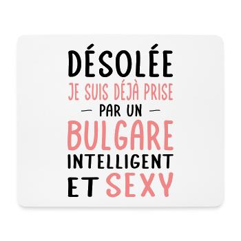 Désolée déjà prise par un Bulgare sexy - Tapis de souris (format paysage) - blanc - Devant