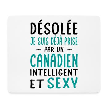 Désolée déjà prise par un Canadien sexy - Tapis de souris (format paysage) - blanc - Devant