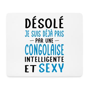 Désolé déjà pris par une Congolaise sexy - Tapis de souris (format paysage) - blanc - Devant