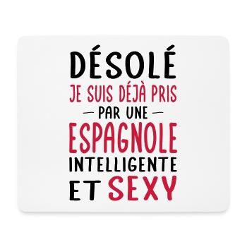 Désolé déjà pris par une Espagnole sexy - Tapis de souris (format paysage) - blanc - Devant