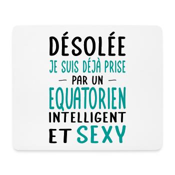 Désolée déjà prise par un Equatorien sexy - Tapis de souris (format paysage) - blanc - Devant