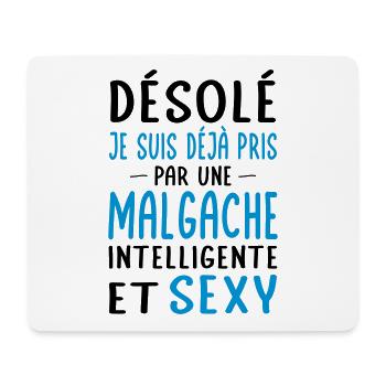 Désolé déjà pris par une Malgache sexy - Tapis de souris (format paysage) - blanc - Devant
