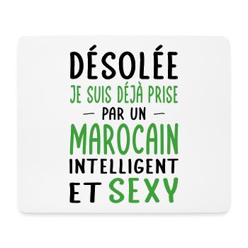 Désolée déjà prise par un Marocain sexy - Tapis de souris (format paysage) - blanc - Devant