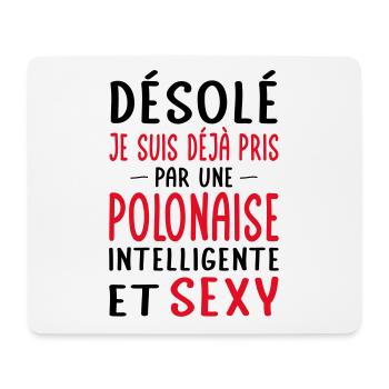 Désolé déjà pris par une Polonaise sexy - Tapis de souris (format paysage) - blanc - Devant