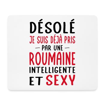 Désolé déjà pris par une Roumaine sexy - Tapis de souris (format paysage) - blanc - Devant