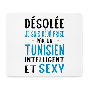Désolée déjà prise par un Tunisien sexy - Tapis de souris (format paysage) - blanc - Devant