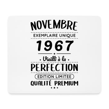 Anniversaire 55 ans - Novembre 1967 Perfection - Tapis de souris (format paysage) - blanc - Devant