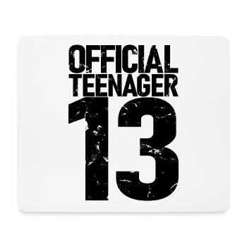 Official Teenager 13, Cool 13th Birthday Gift - Mouse Pad (horizontal) - white - Front