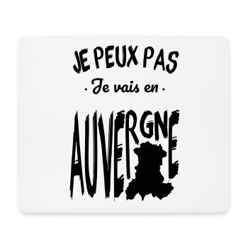Je peux pas je vais en Auvergne - Tapis de souris (format paysage) - blanc - Devant