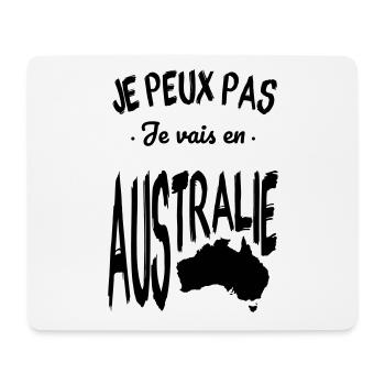 Je peux pas je vais en Australie - Tapis de souris (format paysage) - blanc - Devant