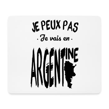 Je peux pas je vais en Argentine - Tapis de souris (format paysage) - blanc - Devant