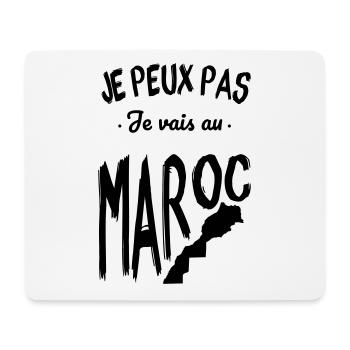 Je peux pas je vais au Maroc - Tapis de souris (format paysage) - blanc - Devant