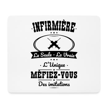 Infirmière - La seule - La vraie - L'unique - Tapis de souris (format paysage) - blanc - Devant
