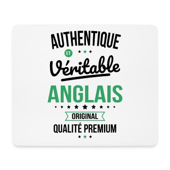 Authentique et véritable Anglais - Original - Tapis de souris (format paysage) - blanc - Devant