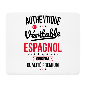 Authentique et véritable Espagnol - Original - Tapis de souris (format paysage) - blanc - Devant
