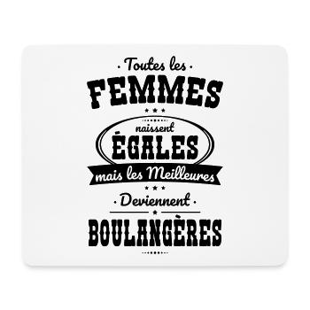 Femmes égales meilleures deviennent boulangères - Tapis de souris (format paysage) - blanc - Devant
