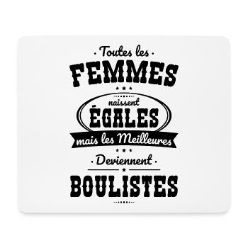 Femmes égales les meilleures deviennent boulistes - Tapis de souris (format paysage) - blanc - Devant