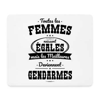 Femmes égales les meilleures deviennent gendarmes - Tapis de souris (format paysage) - blanc - Devant