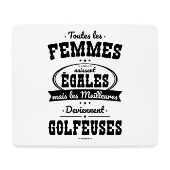 Golf - Femmes égales meilleures golfeuses - Tapis de souris (format paysage) - blanc - Devant