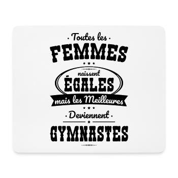 Femmes égales les meilleures deviennent gymnastes - Tapis de souris (format paysage) - blanc - Devant