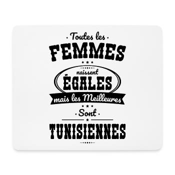 Femmes égales les meilleures sont Tunisiennes - Tapis de souris (format paysage) - blanc - Devant