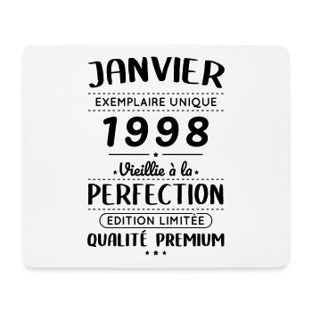 Anniversaire 25 ans - Janvier 1998 Perfection - Tapis de souris (format paysage) - blanc - Devant