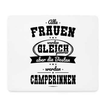 Alle Frauen gleich Besten werden Camperinnen - Mousepad (Querformat) - Weiß - Vorne