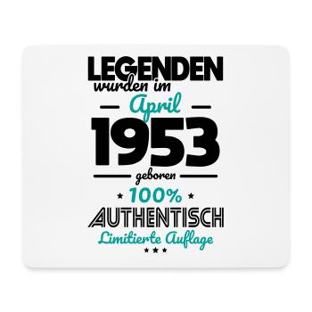 70. Geburtstag - Legenden wurden im April 1953 - Mousepad (Querformat) - Weiß - Vorne