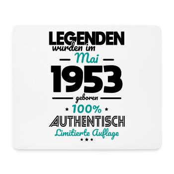 70. Geburtstag - Legenden wurden im Mai 1953 - Mousepad (Querformat) - Weiß - Vorne