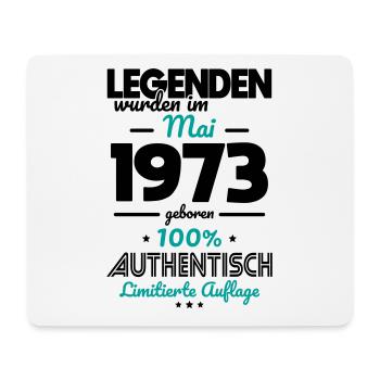 50. Geburtstag - Legenden wurden im Mai 1973 - Mousepad (Querformat) - Weiß - Vorne