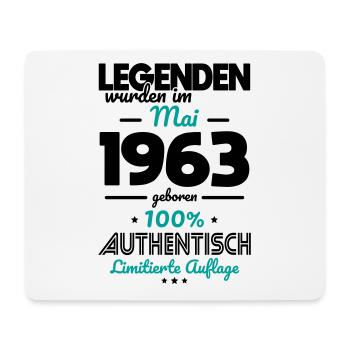 60. Geburtstag - Legenden wurden im Mai 1963 - Mousepad (Querformat) - Weiß - Vorne