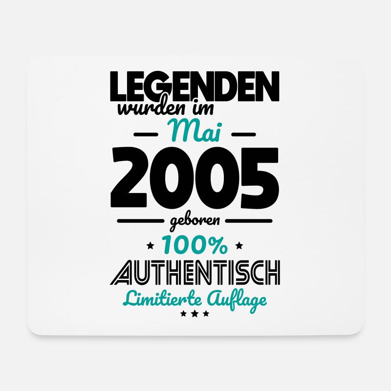 18. Geburtstag - Legenden wurden im Mai 2005 - Mousepad (Querformat) - Weiß