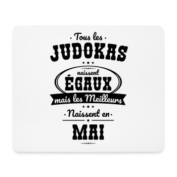 Judokas égaux meilleurs naissent en Mai - Tapis de souris (format paysage) - blanc - Devant