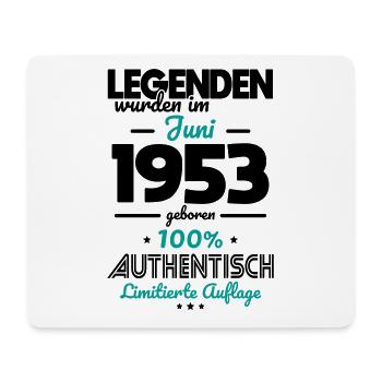 70. Geburtstag - Legenden wurden im Juni 1953 - Mousepad (Querformat) - Weiß - Vorne