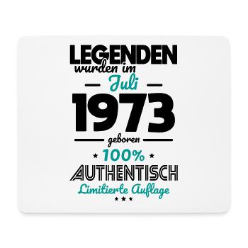 50. Geburtstag - Legenden wurden im Juli 1973 - Mousepad (Querformat) - Weiß - Vorne