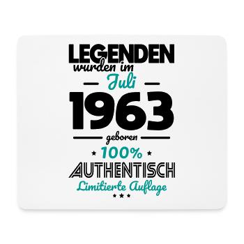 60. Geburtstag - Legenden wurden im Juli 1963 - Mousepad (Querformat) - Weiß - Vorne