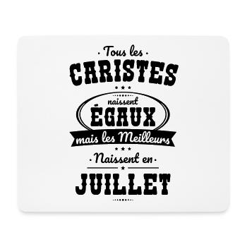 Caristes égaux meilleurs naissent en Juillet - Tapis de souris (format paysage) - blanc - Devant