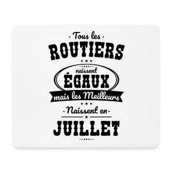 Routiers égaux meilleurs naissent en Juillet - Tapis de souris (format paysage) - blanc - Devant