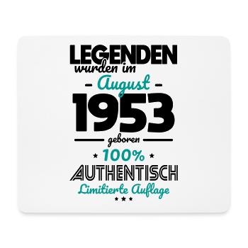 70. Geburtstag - Legenden wurden im August 1953 - Mousepad (Querformat) - Weiß - Vorne