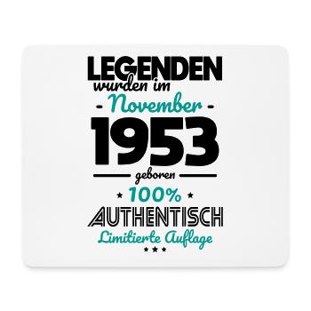 70. Geburtstag - Legenden wurden im November 1953 - Mousepad (Querformat) - Weiß - Vorne